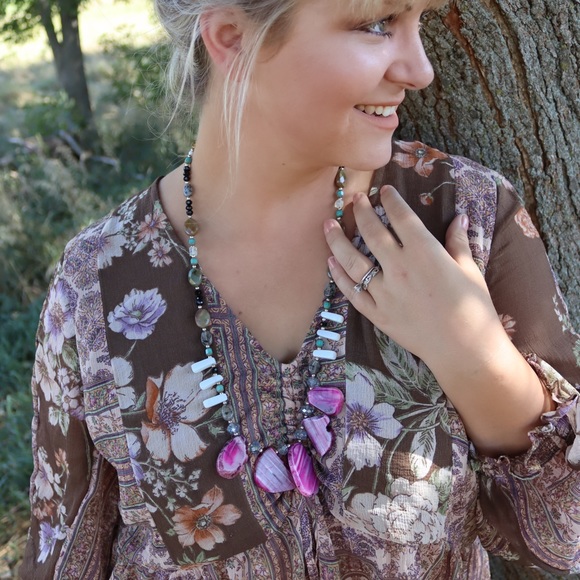 Eclectic never ending sweater necklace - Picture 6 of 9